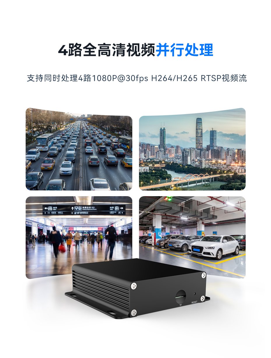 天波V12边缘网关支持4路高清视频并行处理