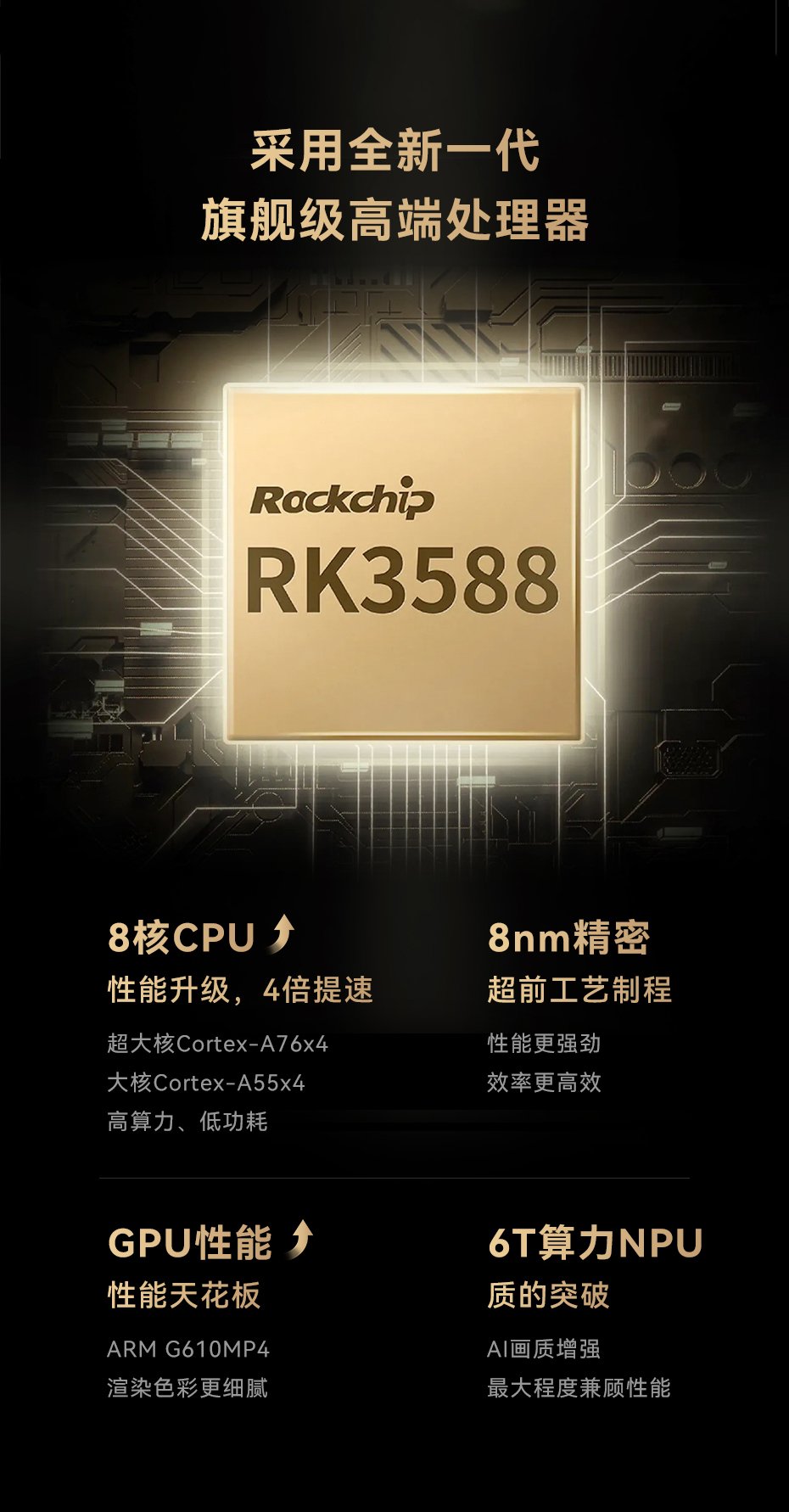 天波V1工业智能网关采用8核CPU,具有6T算力