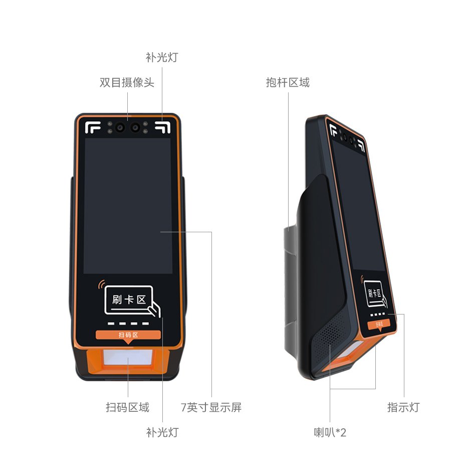 天波T20公交刷卡机尺寸