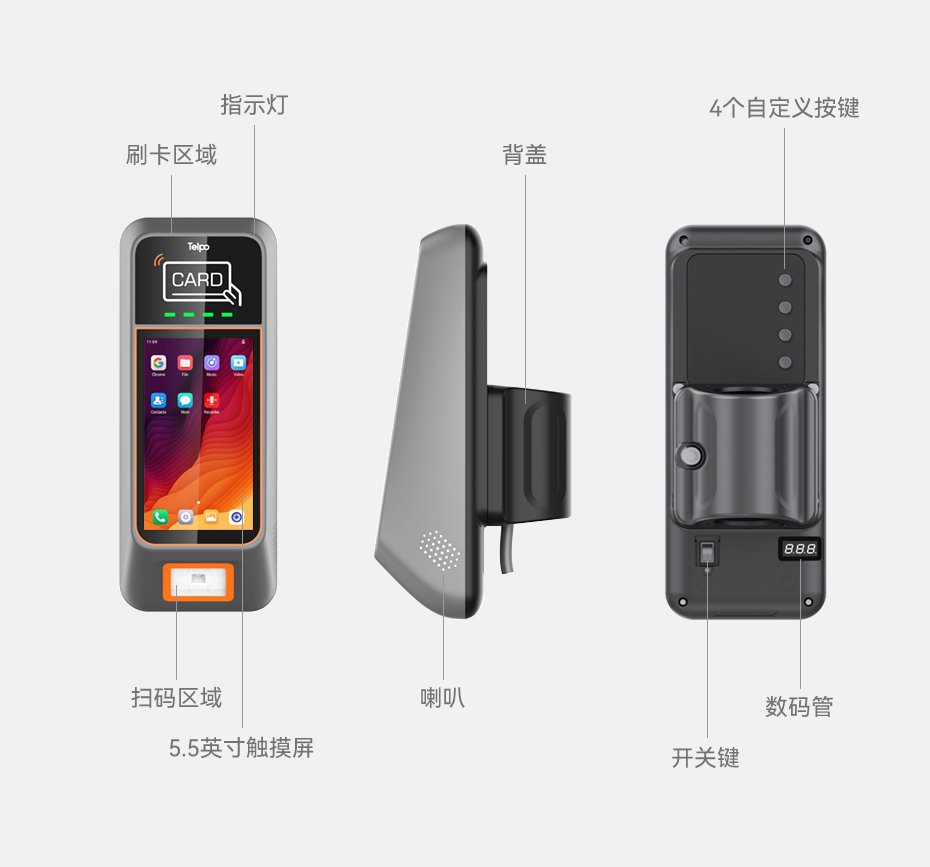 天波T10公交车刷卡器产品图